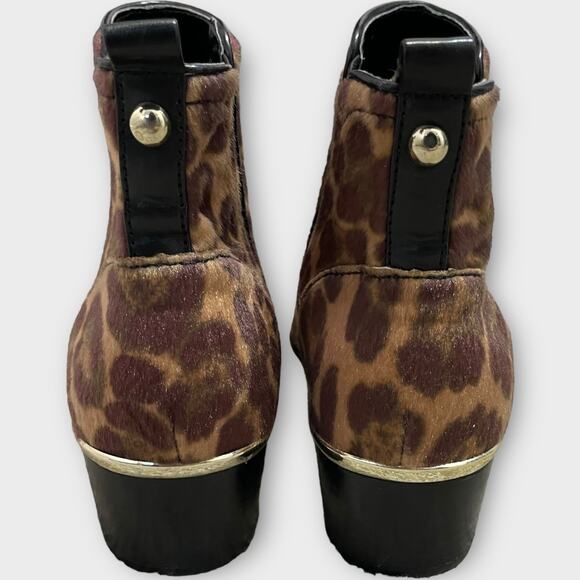 Nine West pointed toe chetah print ankle boot 8.5 - Picture 3 of 11